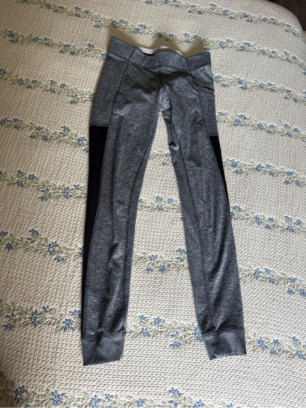 Champion Gray Leggings with Black Side Panels